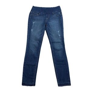 Jag Jeans High Rise Skinny Jeans Women's 6 Pull On Raw Hem Distressed Stretch